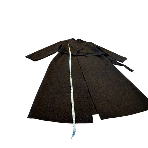 J. Crew Dark Gray Wool Blend Belted Overcoat with Shawl Collar NWOT Size XL - Picture 8 of 16